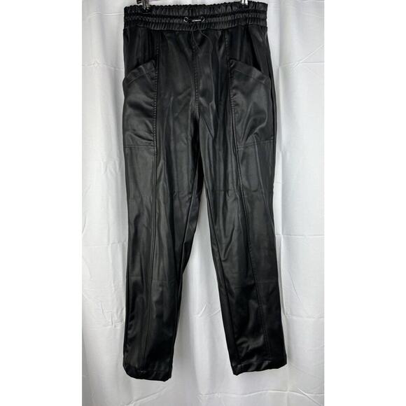 Rails Jayden Vegan Leather Elastic Waist High Rise Pants Womens Size Medium M - Picture 2 of 14